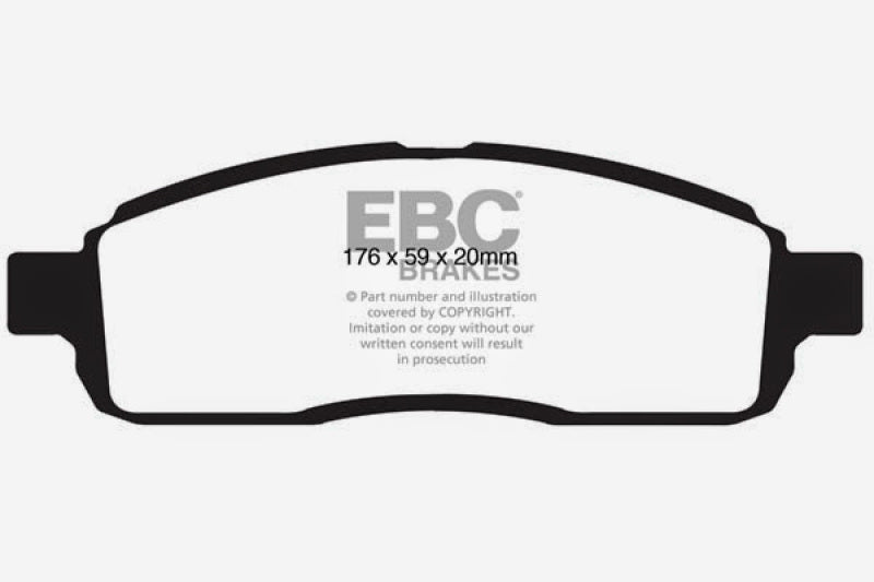 EBC 09 Ford F150 4.6 (2WD) 6 Lug Yellowstuff Front Brake Pads - DP41843R