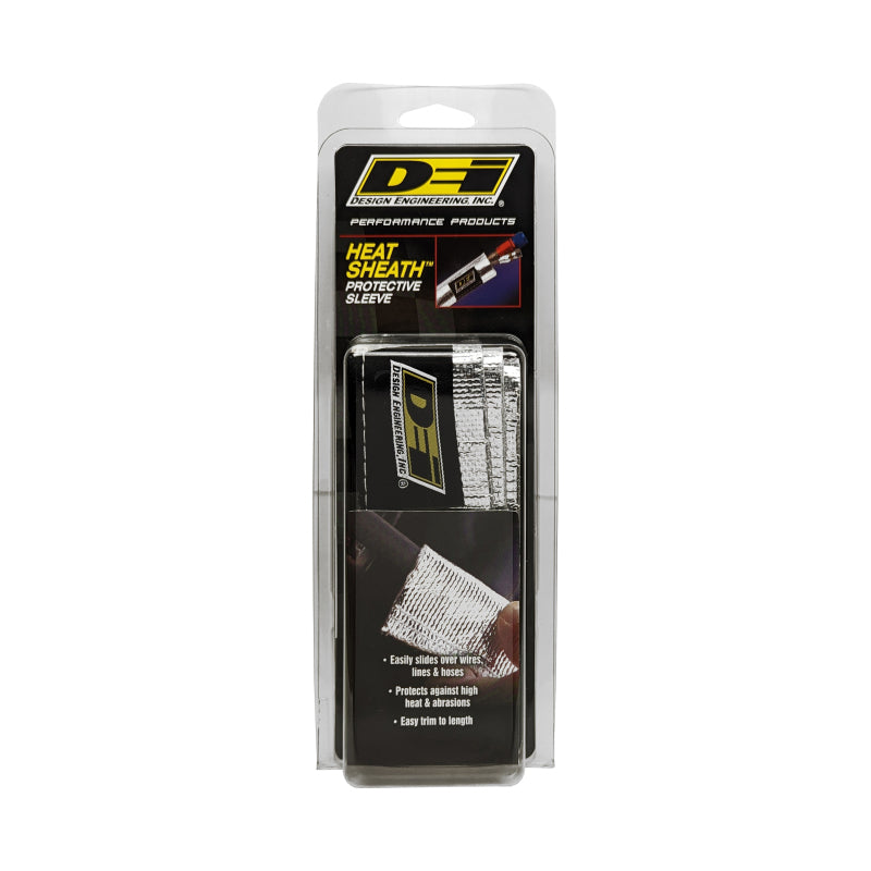 DEI Heat Sheath 3/4in x 3ft - Aluminized Sleeving - Sewn Edge - 10403