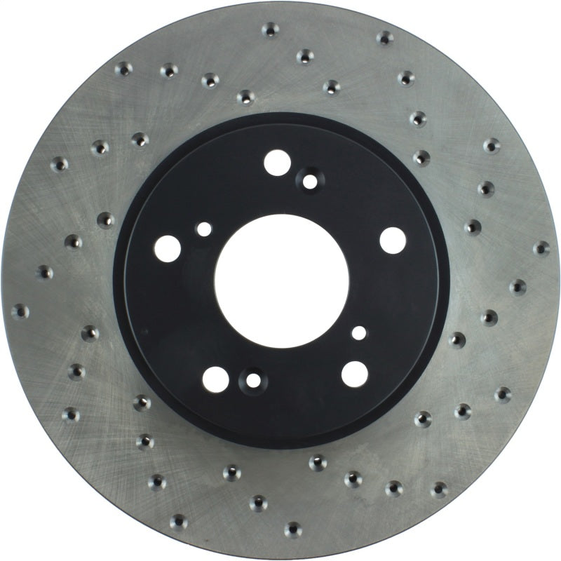 StopTech 06-18 Honda Civic Cryo Drilled Sport Left Front Rotor - 128.40036CL