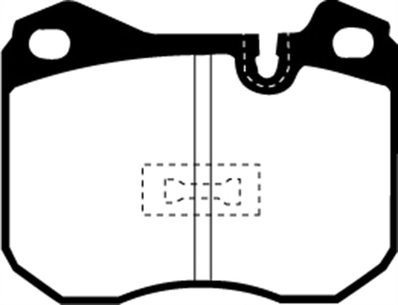 EBC 79-88 Porsche 924 2.0 Turbo Yellowstuff Front Brake Pads - DP4345R