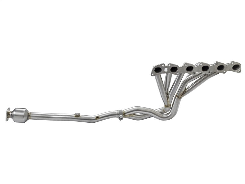 aFe Power Twisted Steel Long Tube Header &amp; Connection Pipes (Street Series) 01-16 Nissan Patrol - 48-36105-YC