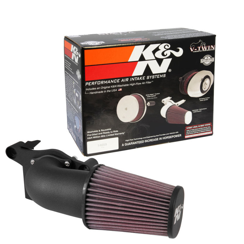 K&amp;N FIPK H/D Touring Models 2017-2018 BLACK Performance Air Intake System - 57-1138