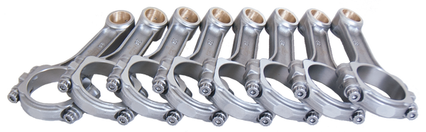 Eagle Ford 302 5.090in 2000 5.090in 5140 Steel 3/8in ARP2000 Bolts I-Beam Connecting Rods - Set of 8 - SIR5090FB2000 - front view