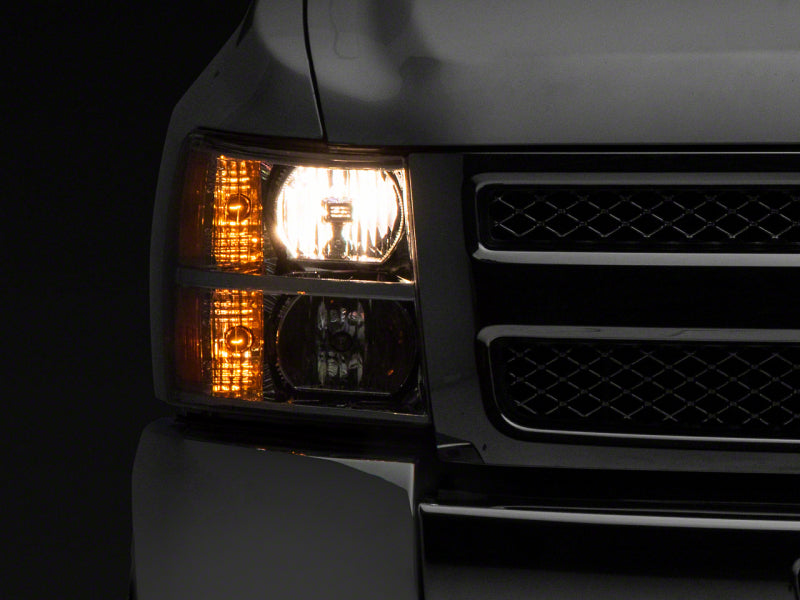 Raxiom 07-14 Chevrolet Silverado 1500 Axial OEM Rep Headlights- Chrome Housing (Clear Lens) - S122323