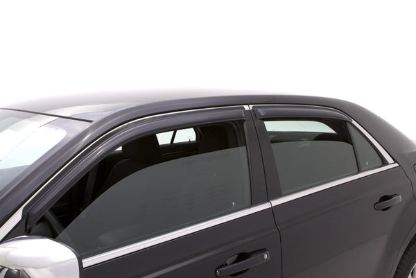 AVS 11-18 Chrysler 300 Ventvisor Outside Mount Window Deflectors 4pc - Smoke - 94432 for 2011-2023 Chrysler 300 - front view