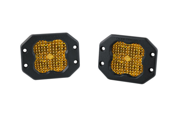 Diode Dynamics SS3 Pro ABL - Yellow Flood Flush (Pair) - DD6941P by Diode Dynamics - front view