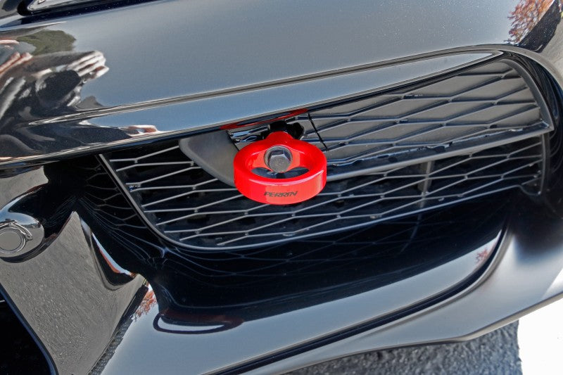 Perrin 20+ Toyota Supra Tow Hook Kit (Front) - Red - PTP-BDY-230RD