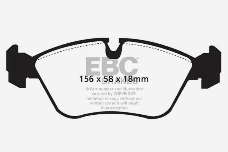 EBC 93-97 Volvo 850 2.3 Turbo Redstuff Front Brake Pads - DP3880C
