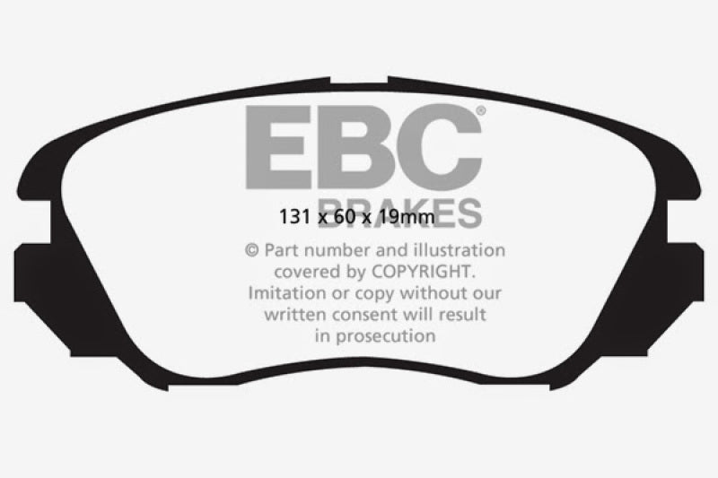 EBC 10+ Chevrolet Equinox 2.4 Greenstuff Front Brake Pads - DP62013