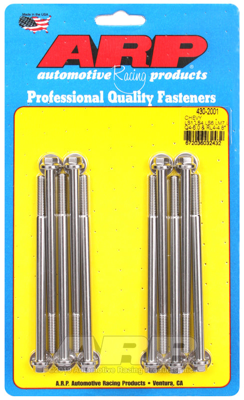 ARP Chevy LS1/LS4/LS6/LM7 5.5, LQ4-6.0 &amp; RL4-4.8 Hex Intake Manifold Bolt Kit - 430-2001
