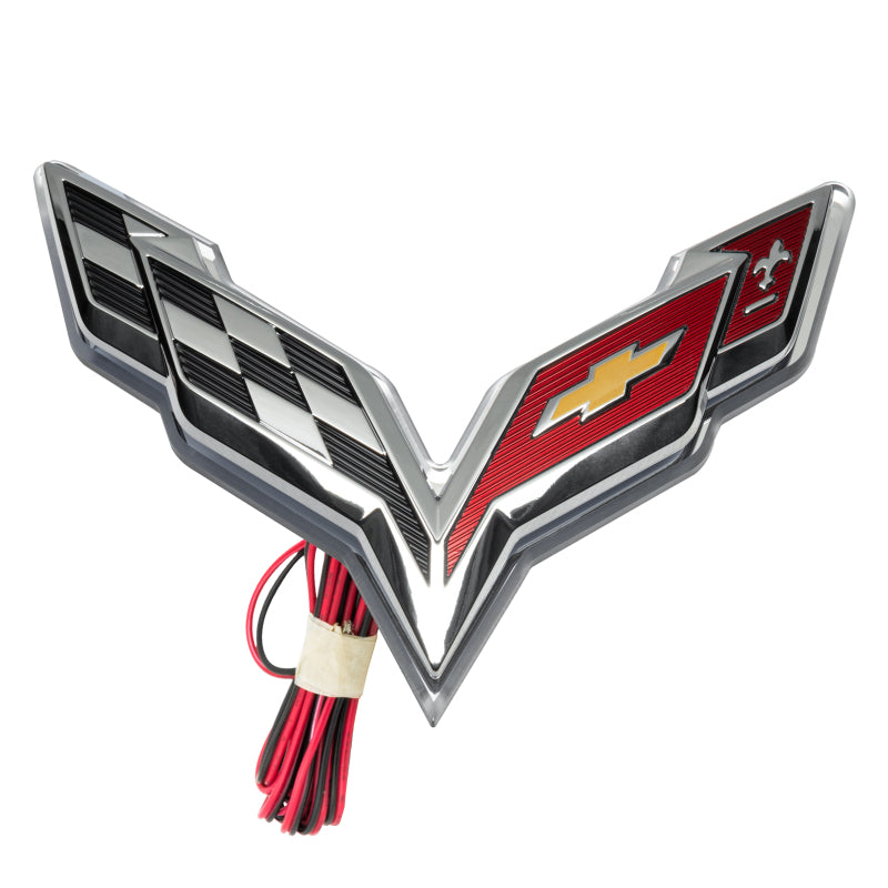 Oracle Corvette C7 Rear Illuminated Emblem - Red SEE WARRANTY - 3633-003