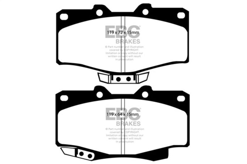 EBC 90-91 Toyota 4 Runner 2.4 Ultimax2 Front Brake Pads - UD436