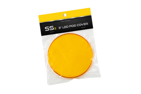 Diode Dynamics SS3 LED Pod Cover Round - Yellow - DD6268 by Diode Dynamics - front view