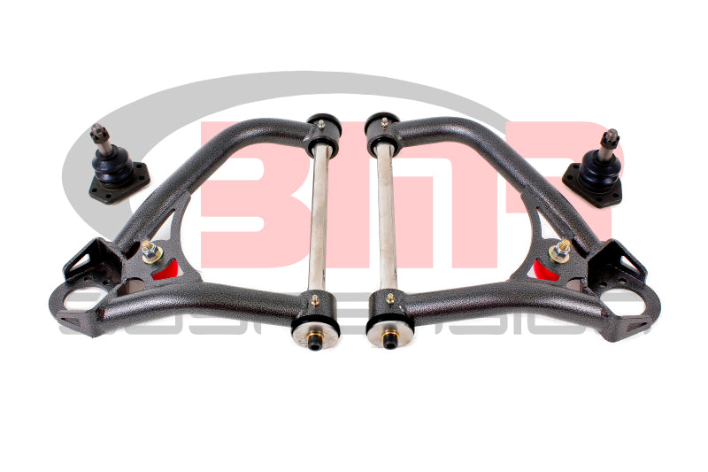 BMR 67-69 1st Gen F-Body Pro-Touring Upper A-Arms w/ Tall Ball Joint (Delrin) - Black Hammertone - AA027H
