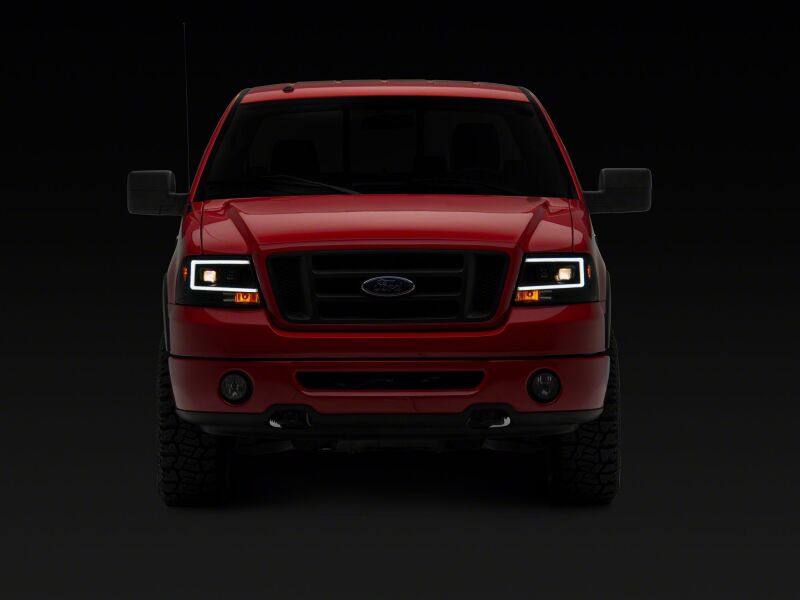 Raxiom 04-08 Ford F-150 Axial Series Projector Headlights- Black Housing- Clear Lens - T569352 - rear view