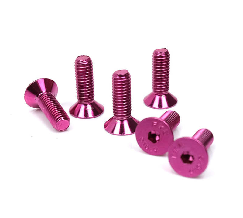 NRG Steering Wheel Screw Kit Upgrade Pink Conical - SWS-100PK - front view