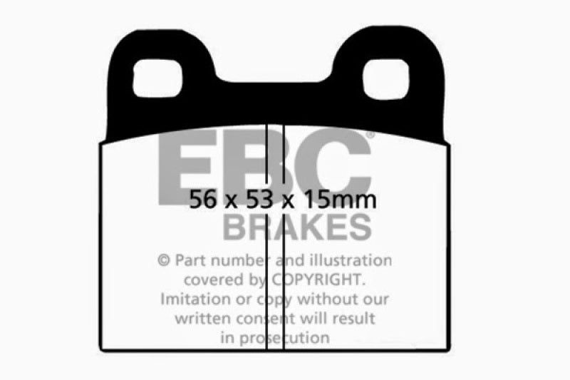 EBC 71-79 Volkswagen Beetle 1.3 (1300) Yellowstuff Front Brake Pads - DP4105R