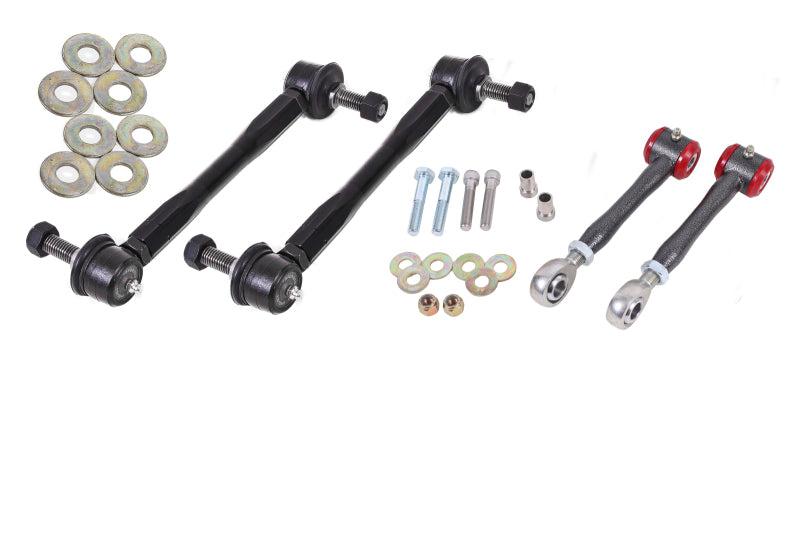 BMR 16-17 6th Gen Camaro Front and Rear Sway Bar End Link Kit - Black Hammertone - ELK015H
