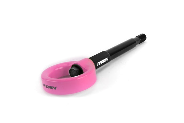 Perrin 22+ BRZ/GR86 Tow Hook Kit (Front) - Hyper Pink - PSP-BDY-236HP for 2022-2025 Subaru BRZ - front view