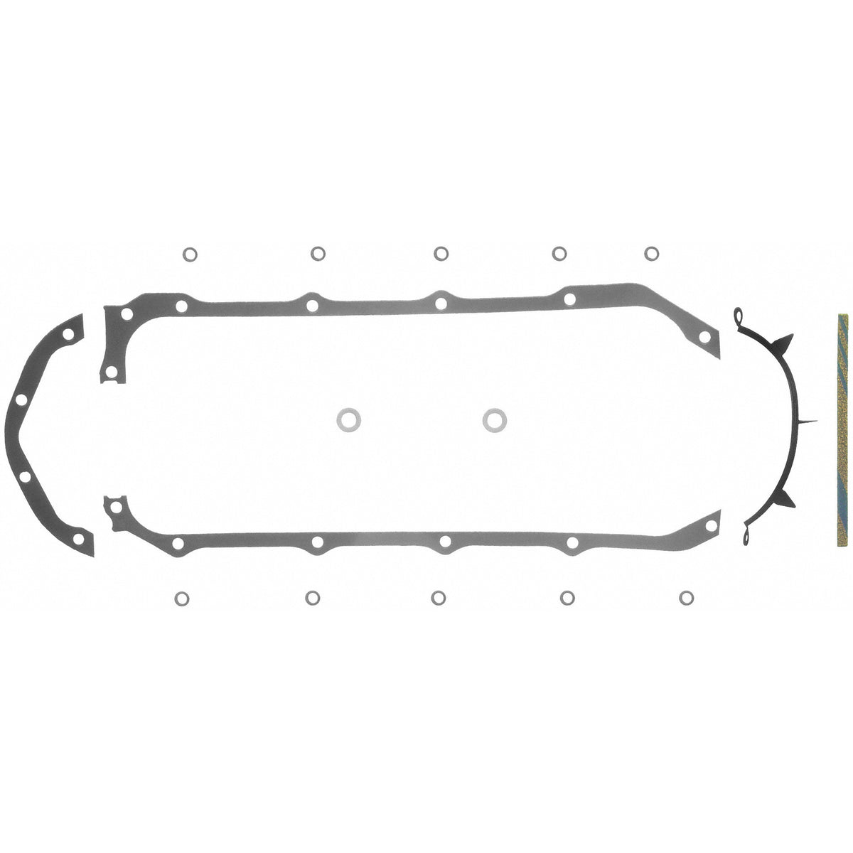 Fel-Pro 1814 Engine Oil Pan Gasket Set Rubber-coated fiber - front view