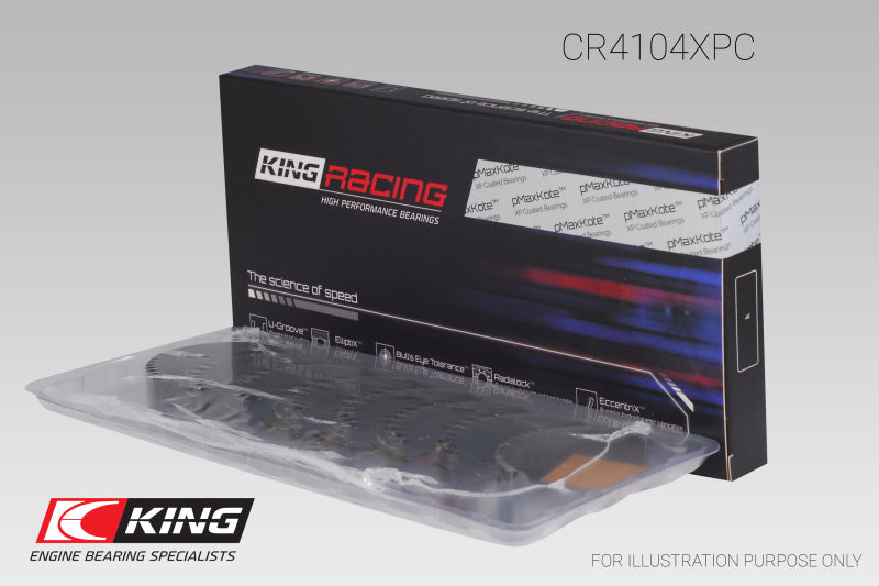 King Audi/VW 83-03 1.6L/1.8L/2.0L (Size .026) Performance Coated Rod Bearing Set - CR4104XPC.026