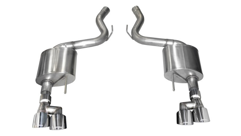 Corsa 18-19 Ford Mustang 5.0L 3in Touring Axle-Back Dual Rear Exit 4in Polished Pro-Series T - 21041
