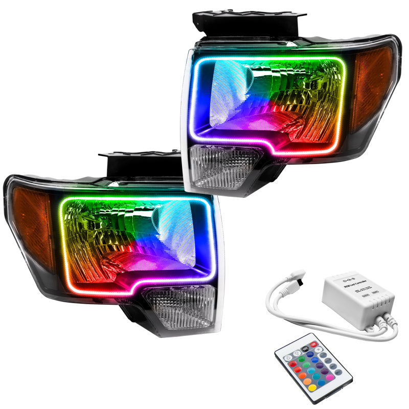 Oracle 09-14 Ford F-150 LED HL - Black - ColorSHIFT w/ Simple Controller SEE WARRANTY - 7188-504