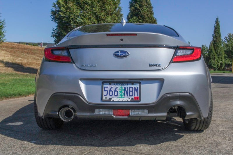 Perrin 22+ BRZ/GR86 Axle Back Exhaust SS (Single Side Exit w/Helmholtz Chamber) - PSP-EXT-368BR