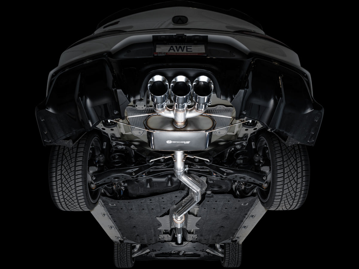AWE Tuning 2024 Acura Integra Type S DE5 FWD Touring Edition Exhaust w/ Triple Chrome Silver Tips - 3015-52335
