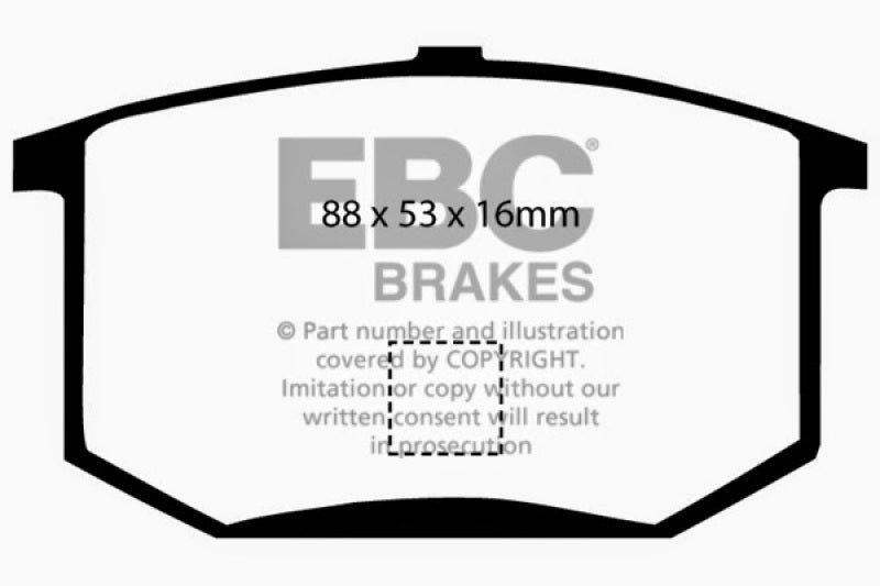 EBC 75-80 Lotus Esprit 2.0 Yellowstuff Rear Brake Pads - DP4298R