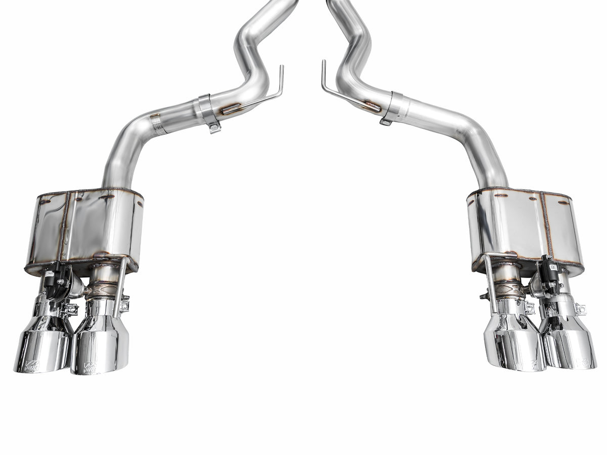 AWE 2024 Ford Mustang GT Fastback S650 RWD SwitchPath Catback Exhaust w/ Quad Chrome Silver Tips - 3025-42650