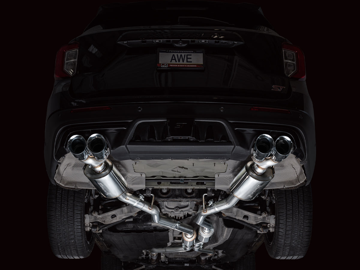 AWE Tuning 2020+ Ford Explorer ST Touring Edition Exhaust w/ Chrome Silver Tips - 3015-42625
