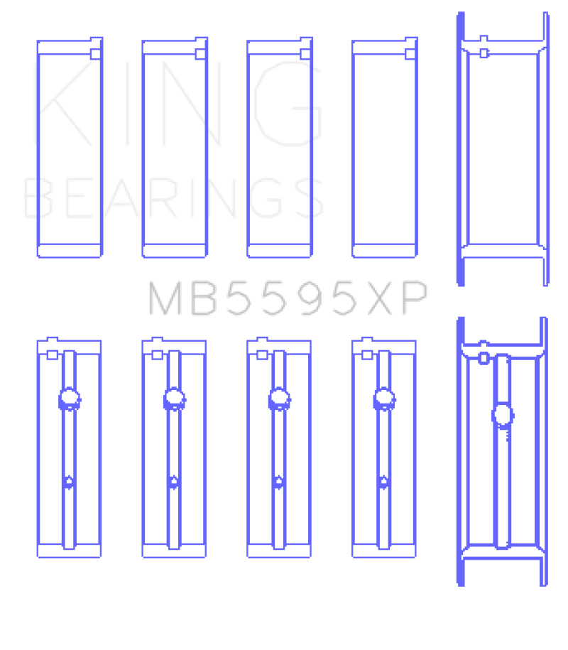 King Nissan KA-24DE (Size 0.25 Oversized) Performance Main Bearing Set - MB5595XP0.25