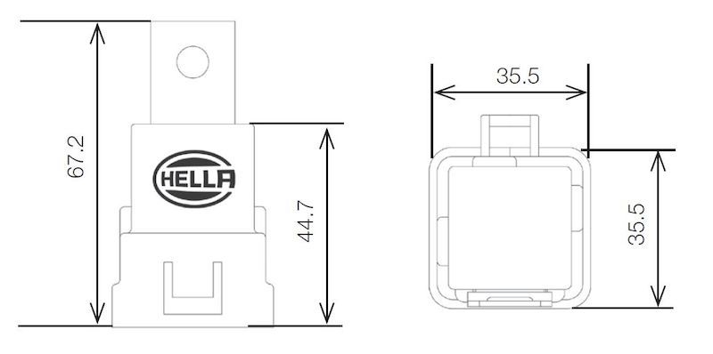 Hella Relay 24V 10/20A Spdt Res Wthr Bkt - 933332201