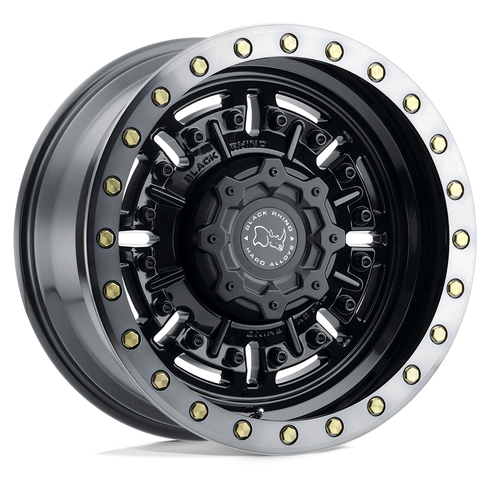 Black Rhino Hard Alloys Abrams 17X9.5 8X165.1 -18MM Gloss Gun Black Mach Dark Tint