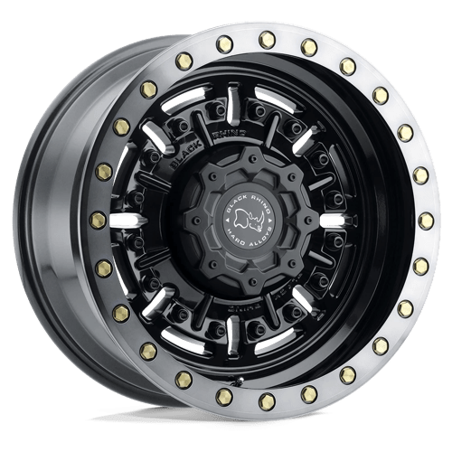 Black Rhino Hard Alloys Abrams 20X9.5 8X170 -18MM Gloss Gun Black Mach Dark Tint