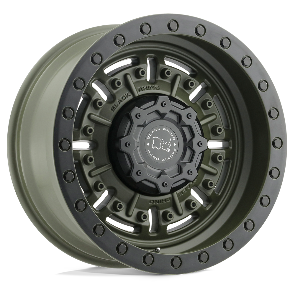 Black Rhino Hard Alloys Abrams 20X9.5 5X127 -18MM Olive Drab Green