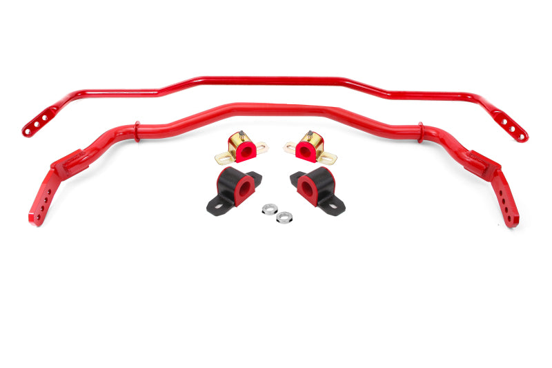 BMR 15-23 S550 Mustang Sway Bar Kit with Bushings  Front and Rear Red - SB763R