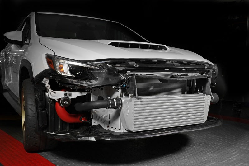 Perrin 22-23 Subaru WRX Front Mount Intercooler Kit (Black Tubes &amp; Silver Core) - PSP-ITR-441SL/BK