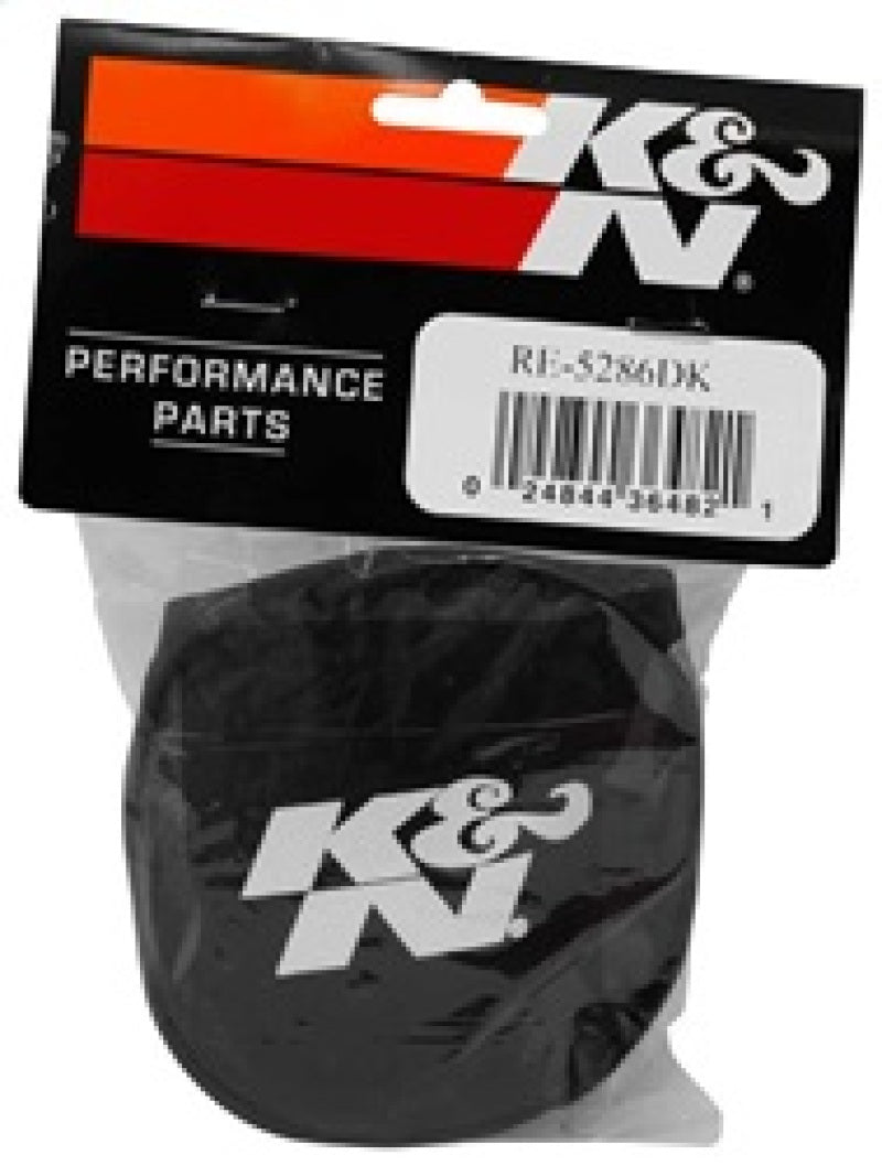 K&amp;N Black Drycharger Rectangle Straight Air Filter Wrap - Black - RE-5286DK