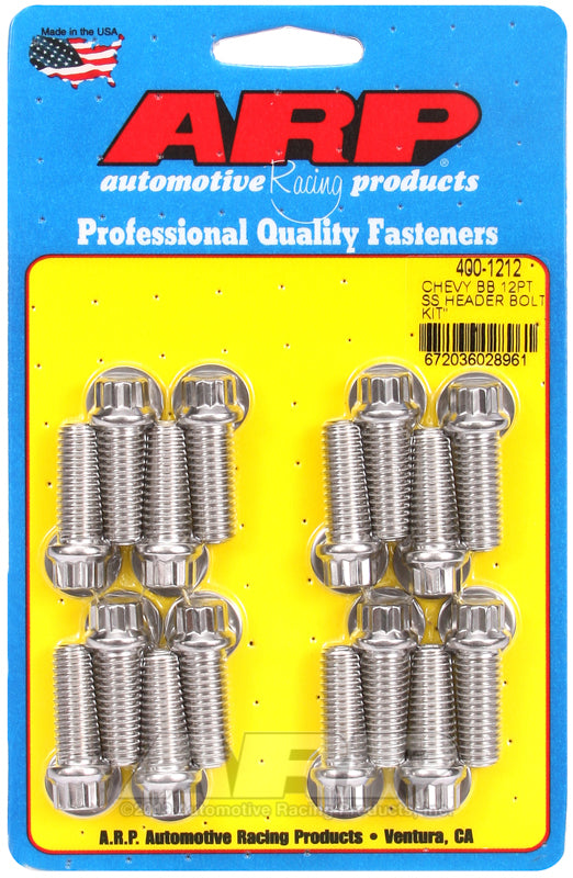 ARP BB Chevy 12pt Header Bolt Kit - 400-1212 by ARP