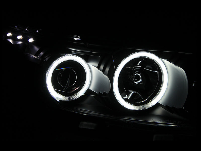 ANZO 2008-2010 Scion Xb Projector Headlights w/ Halo Black - 121280