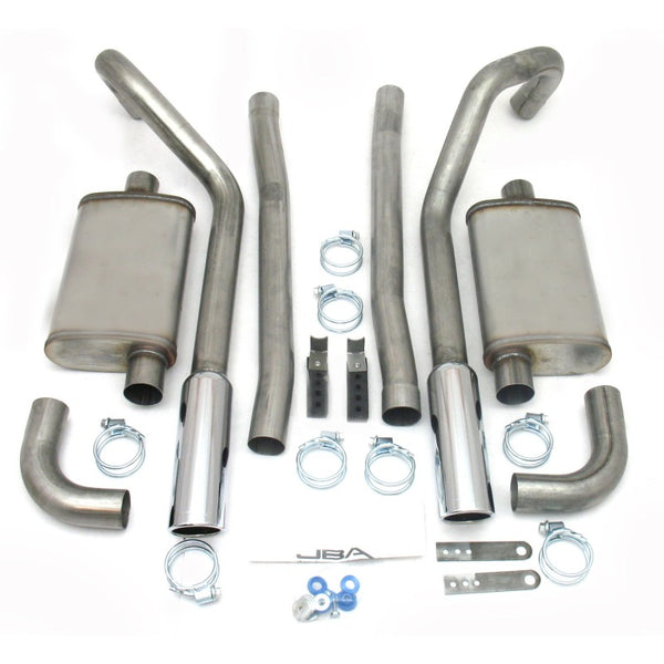 JBA 65-70 Ford Mustang 260-428 409SS Dual Under Rear Valance Header Back Exhaust - 40-2655 for 1964-1970 Ford Mustang - front