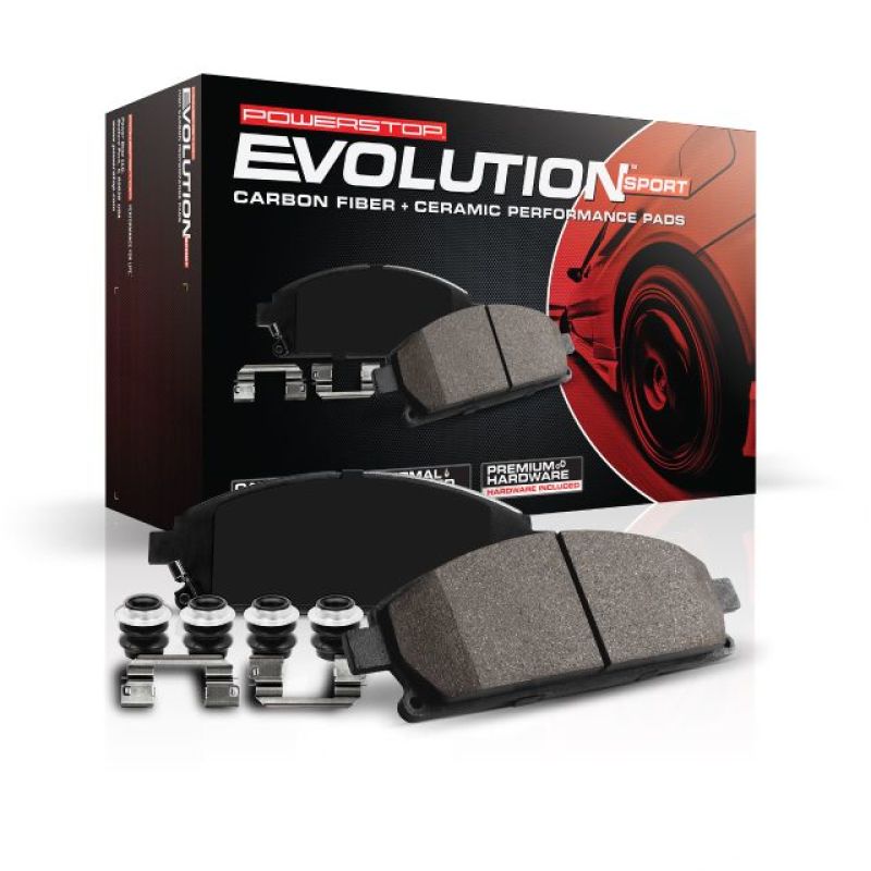 Power Stop 17-19 Audi A4 Rear Z23 Evolution Sport Brake Pads w/Hardware - Z23-1898 for 2017-2020 Audi A4 - detail view