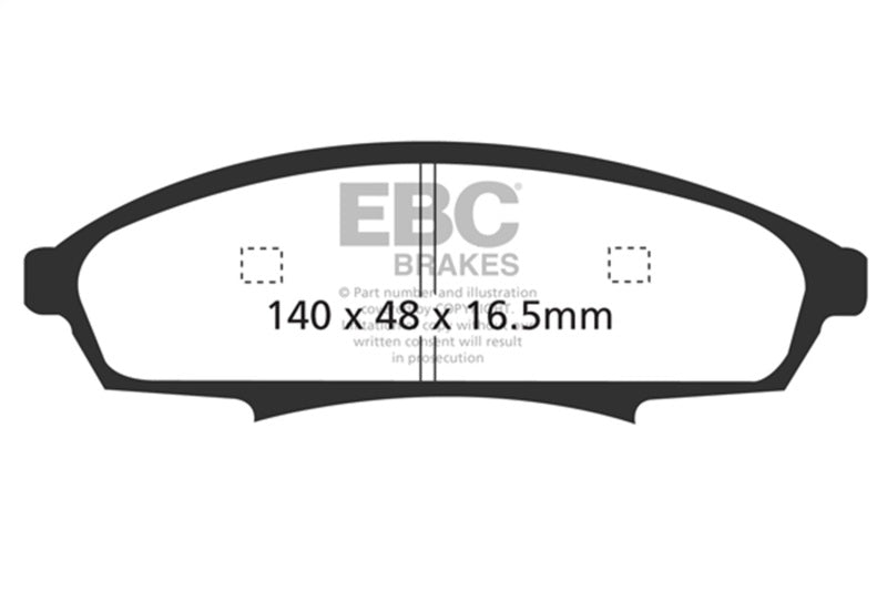 EBC 88-90 Buick Regal 2.8 Yellowstuff Front Brake Pads - DP41252R