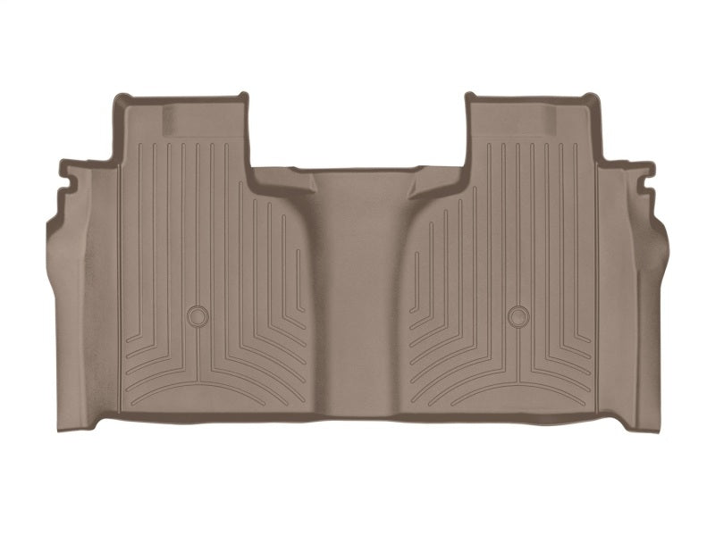 WeatherTech 2019+ Chevrolet Silverado 1500 Crew Cab (1st Row Bucket Seats) Rear FloorLiner - Tan - 4514362