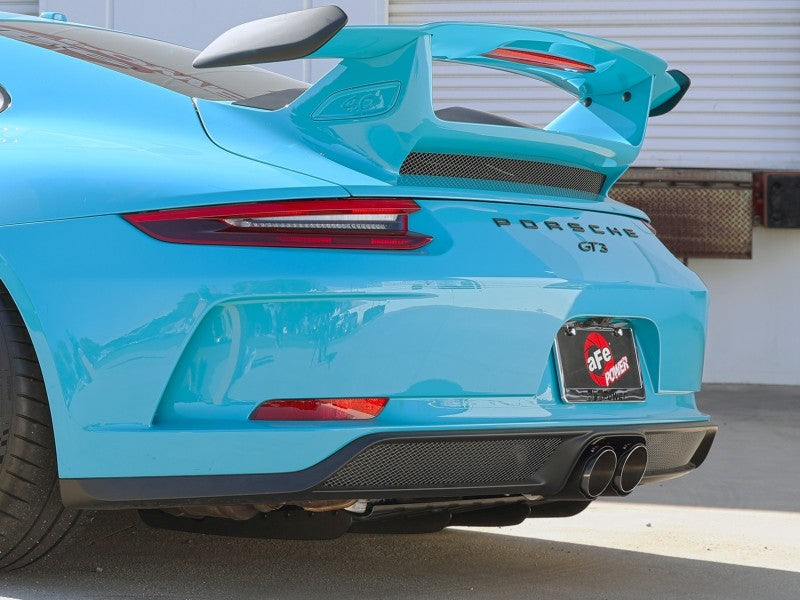 aFe 14-16 Porsche 911 GT3 991.1 H6 3.8L MACH Force-Xp 304 SS Cat-Back Exhaust System w/ Carbon Tips - 49-36450-C