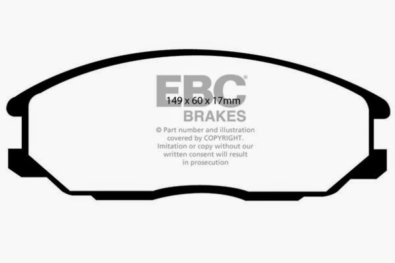 EBC 01-06 Hyundai Santa Fe 2.4 Yellowstuff Front Brake Pads - DP41332R