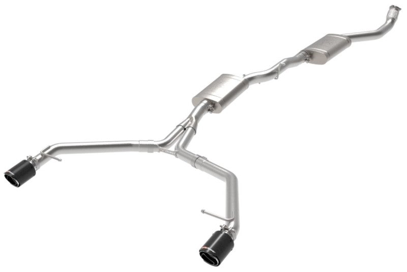 afe MACH Force-Xp 13-16 Audi Allroad L4 SS Cat-Back Exhaust w/ Carbon Tips - 49-36438-C