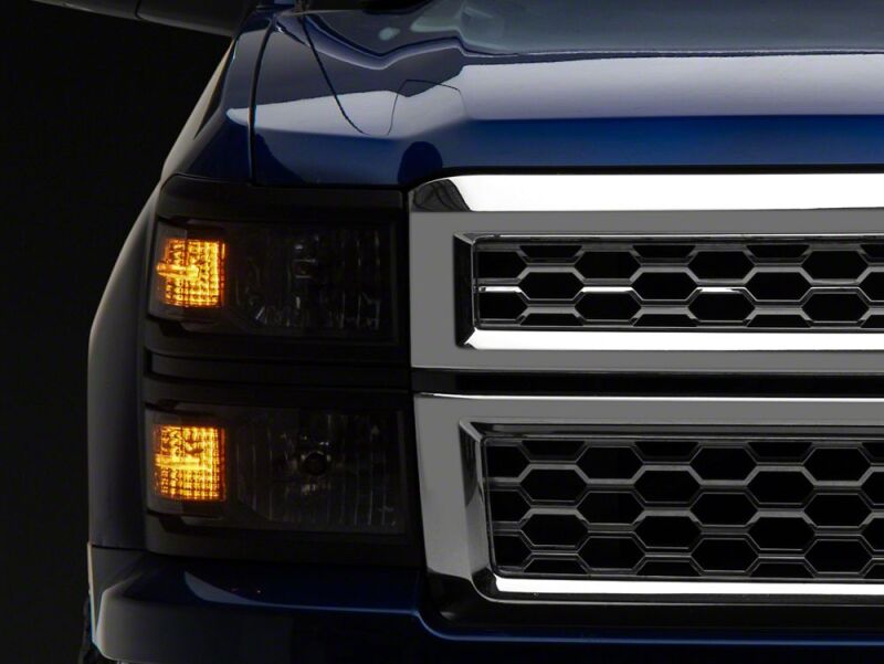 Raxiom 14-15 Chevrolet Silverado 1500 OE Style Headlights/ Black Trim- Black - Clear Lens - S169260 - close-up view 7